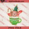 Christmas Bear In The Coffee Cup PNG, Merry Christmas PNG, Animals PNG Digital Download