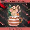 Christmas Mouse In The Coffee Cup PNG, Merry Christmas PNG, Animals PNG Digital Download