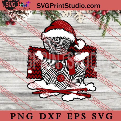 Crochet And Knitting Snowman SVG, Merry Christmas Gift SVG, Xmas SVG PNG EPS DXF Silhouette Cut Files