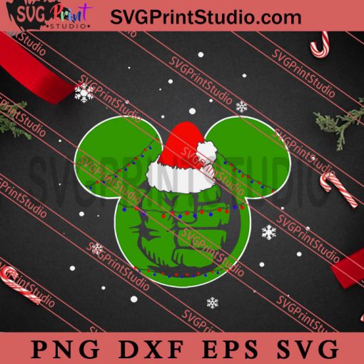 Cute Hulk Green Merry Christmas SVG, Merry Christmas Gift SVG, Xmas SVG PNG EPS DXF Silhouette Cut Files