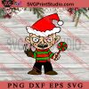 Freddy Krueger Horror Movie Chibi Christmas SVG, Merry Christmas Gift SVG, Xmas SVG PNG EPS DXF Silhouette Cut Files