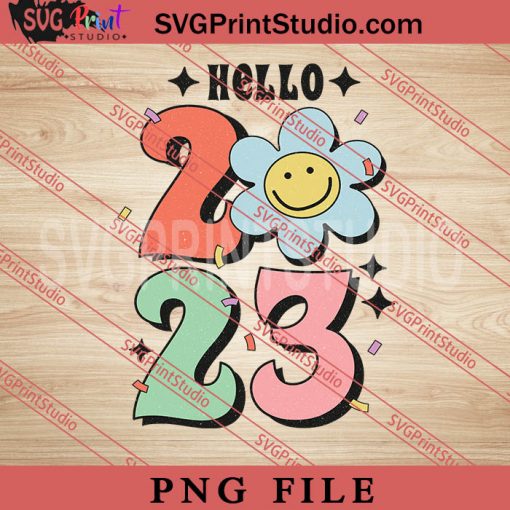 Hello 2023 PNG, Happy New Year 2023 PNG Digital Download