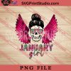 January Girl PNG, Skull PNG, Messy bun Girl PNG Digital Download