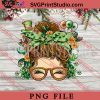 Messy bun Patrick PNG, St.Patrick's day PNG, Irish PNG, Messy bun Girl PNG Digital Download