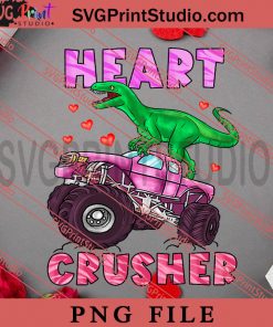 Heart Crusher Dinosaur Valentine PNG, Happy Vanlentine's day PNG, Animals PNG Digital Download