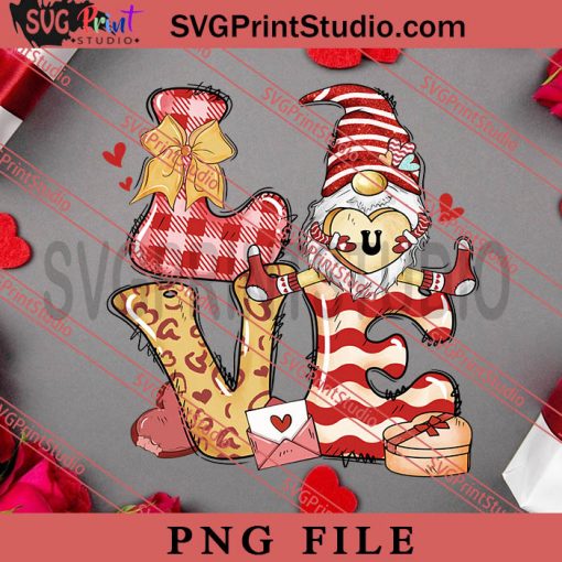 Love Gnome PNG, Happy Vanlentine's day PNG, Gnome PNG Digital Download