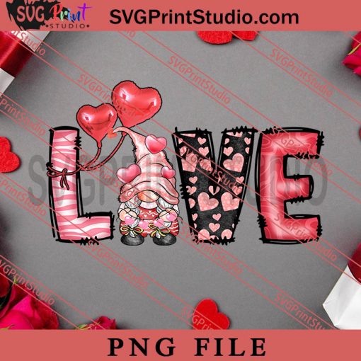 Love Gnome PNG, Happy Vanlentine's day PNG, Gnome PNG Digital Download