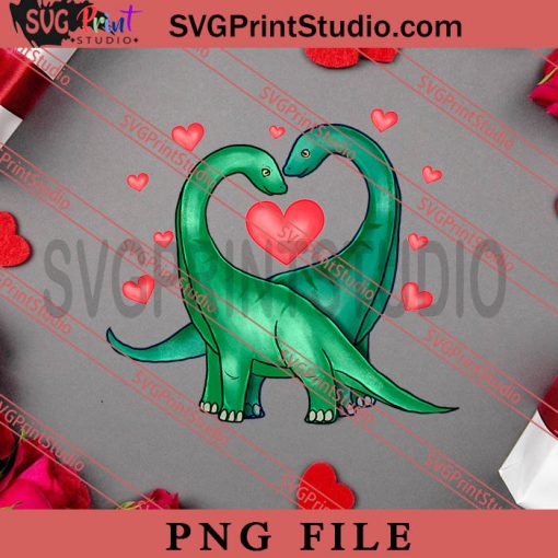 Valentines Day Dinosaur Couple Love PNG, Happy Vanlentine's day PNG, Animals PNG Digital Download