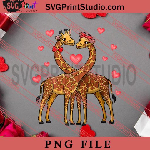 Valentines Day Giraffe Couple PNG, Happy Vanlentine's day PNG, Animals PNG Digital Download