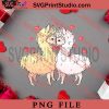 Valentines Day Llama Couple PNG, Happy Vanlentine's day PNG, Animals PNG Digital Download