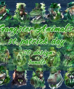 Gangster animals patrick part 20 design, Animals PNG, St.Patrick's Day PNG, Gangster PNG