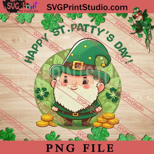 Happy St Patty's Day PNG, St.Patrick's day PNG, Gnome PNG Digital Download