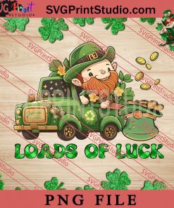 Loads Of Luck PNG, St.Patrick's day PNG, Gnome PNG Digital Download