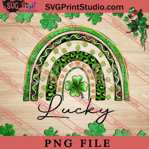Lucky Rainbow PNG, St.Patrick's day PNG, Clover PNG, Lucky PNG Digital Download
