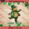 Lucky Bear PNG, St.Patrick's day PNG, Animals PNG Digital Download