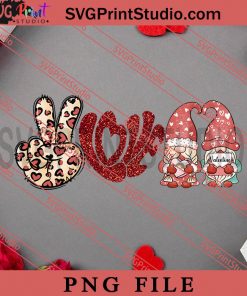 Peace Love Valentines PNG, Happy Vanlentine's day PNG, Leopard PNG Digital Download