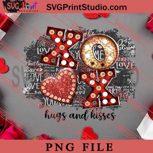 XOXO Hugs And Kisses PNG, Happy Vanlentine's day PNG, Leopard PNG Digital Download