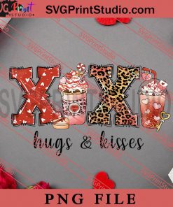 XOXO Hugs Kisses PNG, Happy Vanlentine's day PNG, Leopard PNG Digital Download