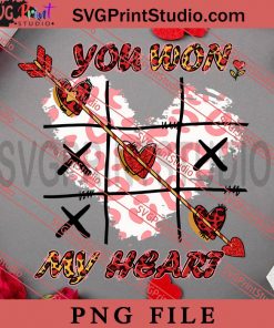 You Won My Heart PNG, Happy Vanlentine's day PNG, Leopard PNG Digital Download