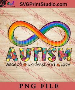 Autism Accept Understand Love PNG, Autism Awareness PNG, Puzzle PNG Digital Download
