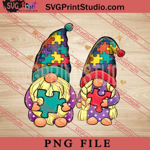 Autism Gnome PNG, Autism Awareness PNG, Puzzle PNG Digital Download