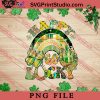 Happy Go Lucky Rainbow PNG, St.Patrick's day PNG, Clover PNG, Gnome PNG Digital Download