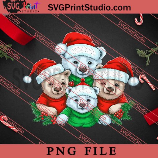 Merry Christmas Bear Squad PNG, Merry Christmas PNG, Animals PNG, Xmas PNG Digital Download