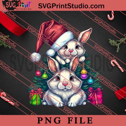 Merry Christmas Bunny Rabbit Squad PNG, Merry Christmas PNG, Animals PNG, Xmas PNG Digital Download