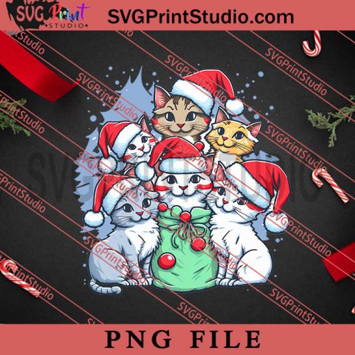 Merry Christmas Cat Squad Meowy PNG, Merry Christmas PNG, Animals PNG, Xmas PNG Digital Download