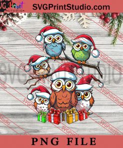 Merry Christmas Owl Squad PNG, Merry Christmas PNG, Animals PNG, Xmas PNG Digital Download