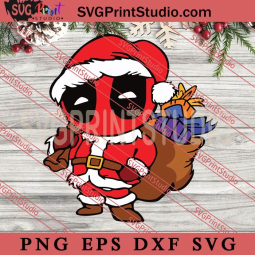 Deadpool Christmas Gifts Kids SVG, Merry Christmas SVG, Xmas SVG EPS DXF PNG