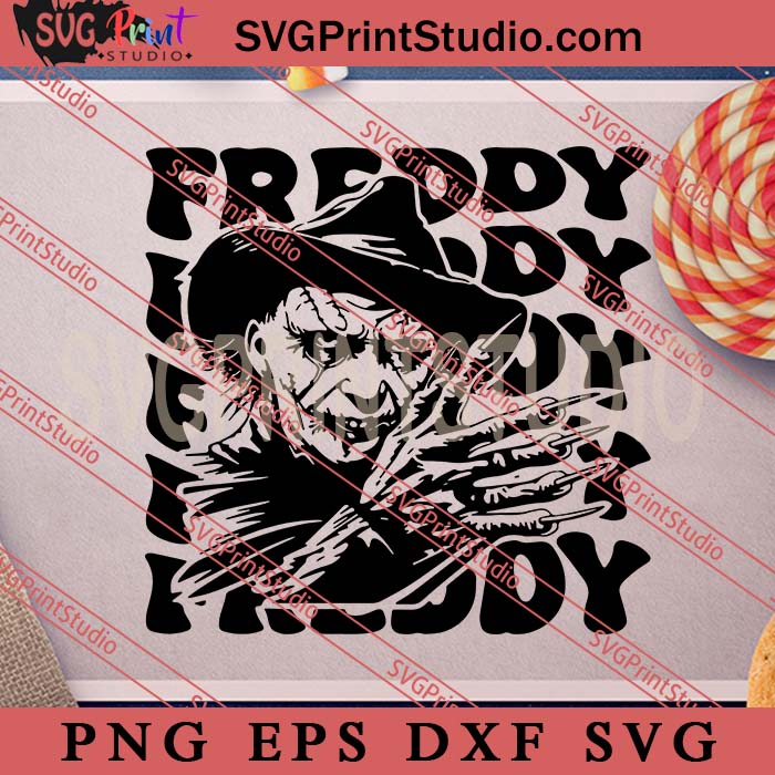 Silhouette Freddy Krueger SVG, Happy Halloween's Day SVG, Scary SVG EPS DXF PNG