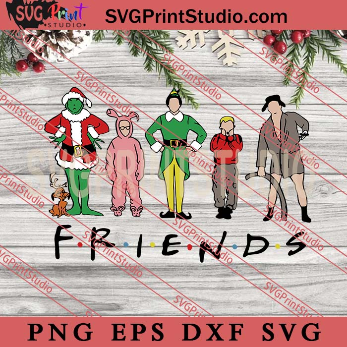 Christmas Friends SVG, Christmas Movie Characters SVG, Friends Christmas SVG