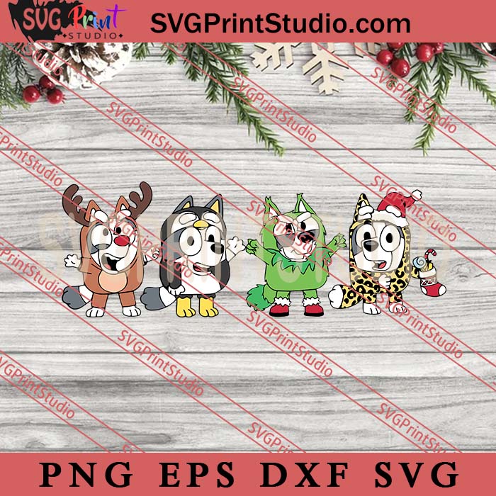 Muffin Bluey Christmas SVG, Merry Christmas SVG, Xmas SVG, Bluey And Bingo Christmas SVG